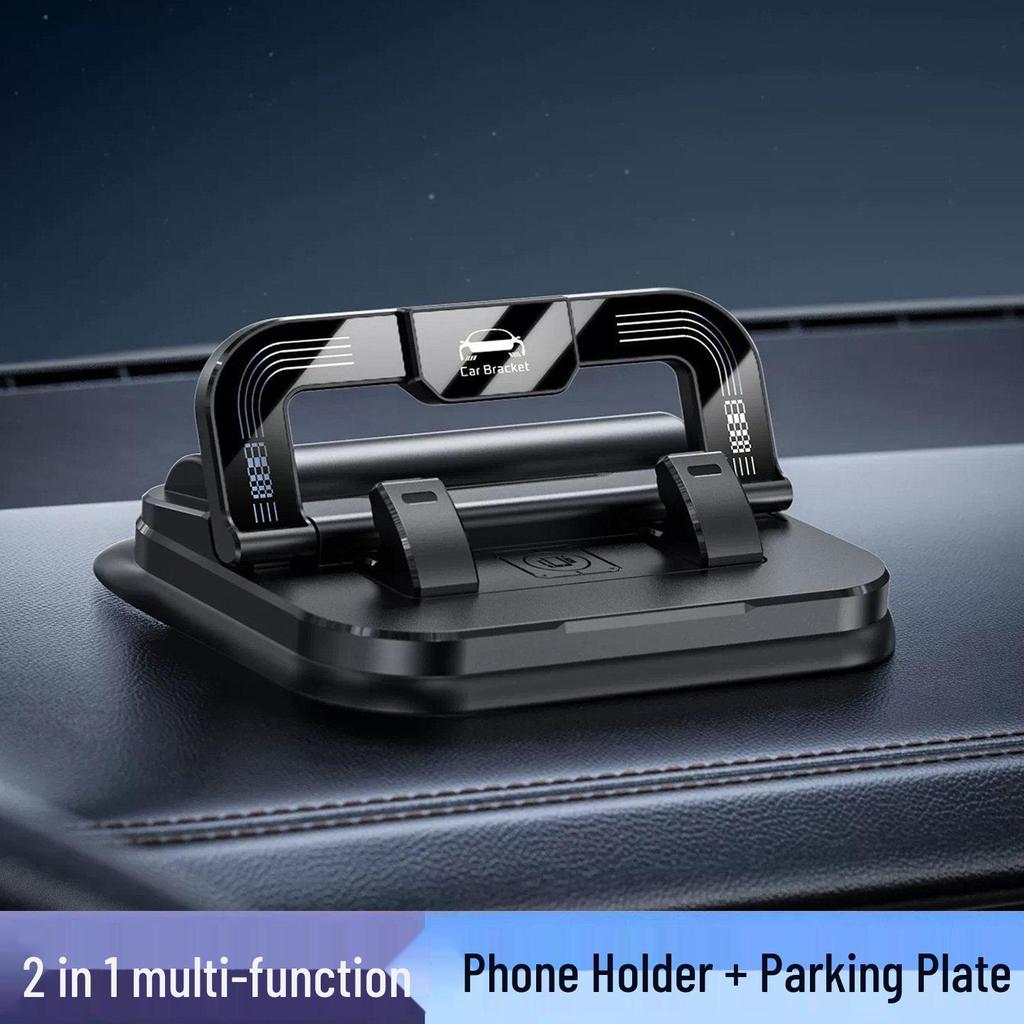 Two-in-One Car Dashboard Temporary Parking Phone Holder & Number Plate