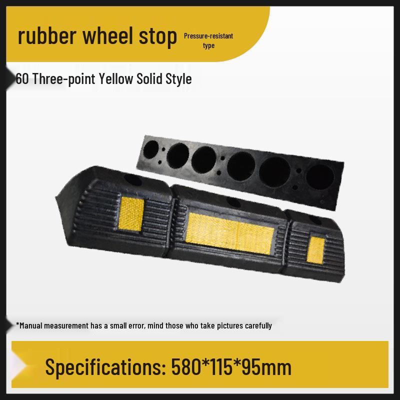Thickened Rubber Wheel Stopper: Parking Position Limiter & Reversing Block