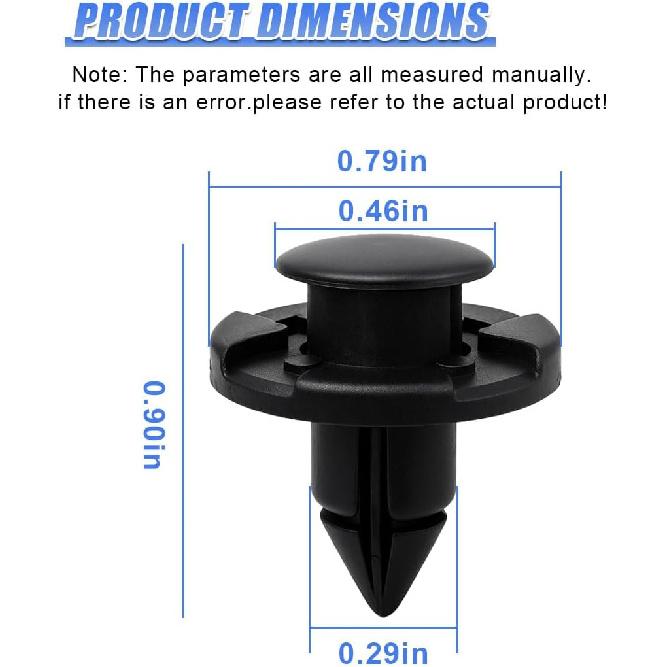 20PCS Push Type Car Bumper Fenders Liner Retainers, 8mm Plastic Auto Splash Shield Fastener Clip, Universal Vehicle Body Panel Rivet Trim Clip