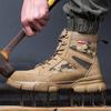 Men Work Boots Safety Shoes Anti-puncture Safety Boot Work Steel Toe Shoes Indestructible Outdoor Desert Combat Boots Protective