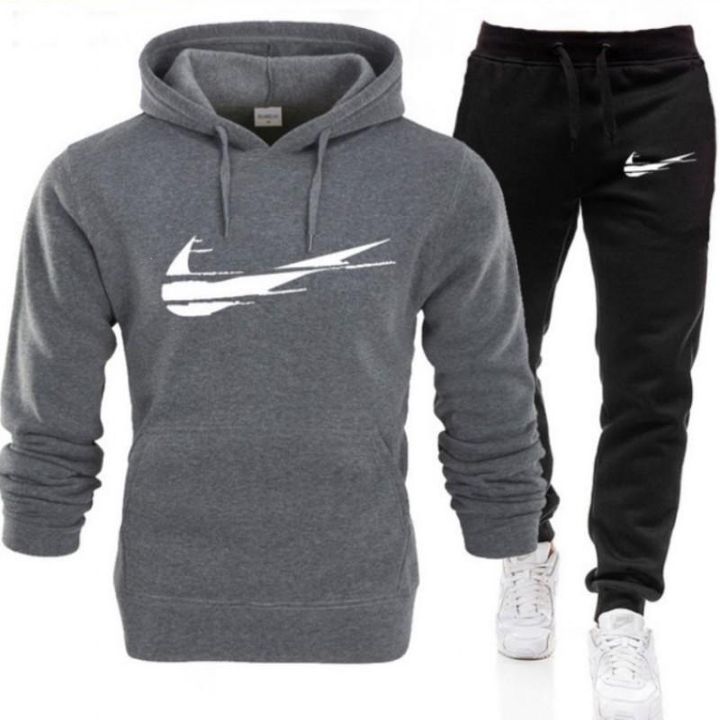 Conjunto de Sudadera Deportiva con Capucha para Hombre y Mujer Manga Larga Chándal Atuendo Atlético Casual