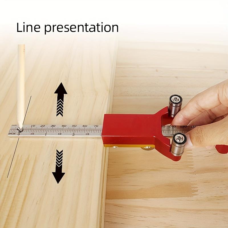 3 In 1 Woodworking Marking Gauge Parallel Line Scriber Arc Line Drawer Height Gauge Inch Measuring Tool