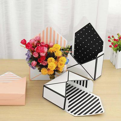 6pcs Creative Envelope Flower Bouquet Storage Box Wedding Party Valentine's Day Folding Flower Boxes for Gift Packaging Box