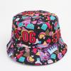 Retro Cartoon Double-Sided Bucket Hat, 80s/90s Style, Versatile Sun Protection for Outdoor Wear