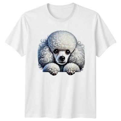 Cute White Poodle Dog Puppy TShirt Poodle Dog Lover Gift For Him And Her