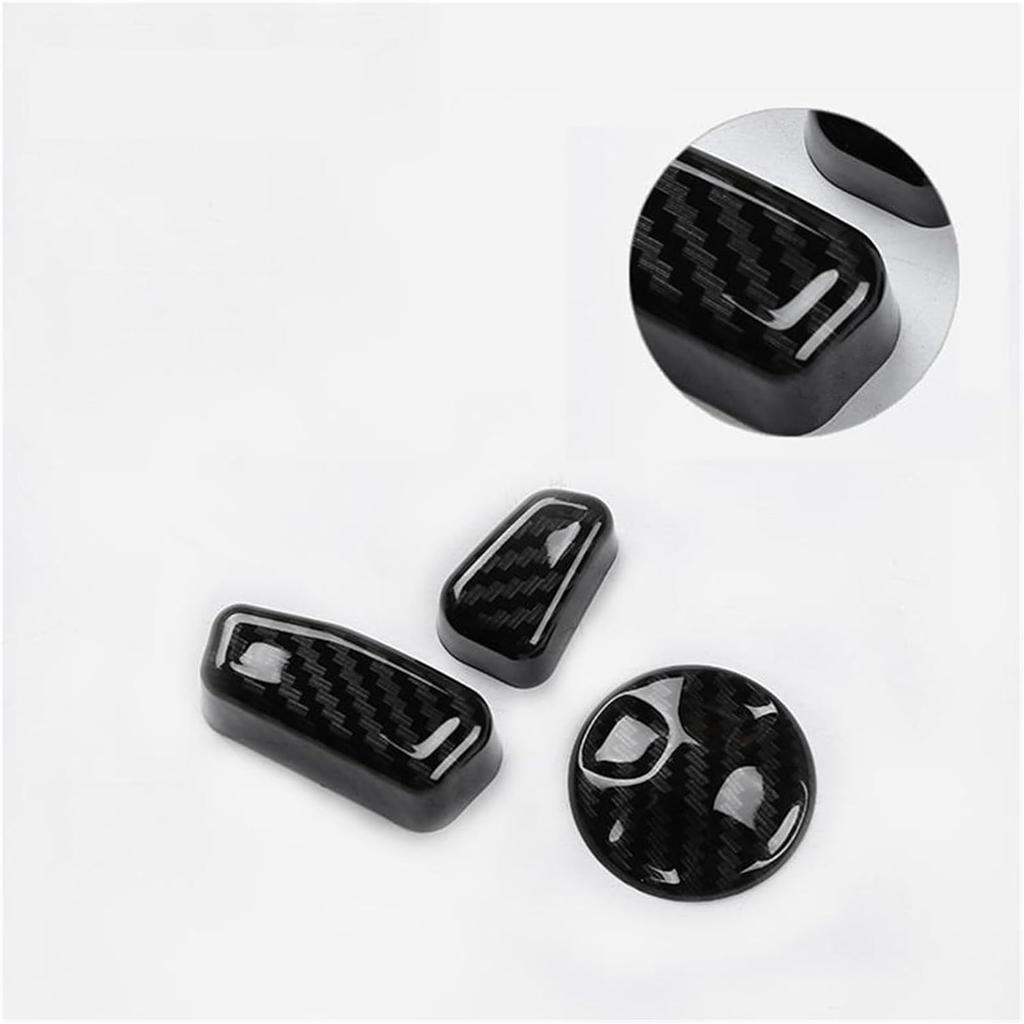 Car Fit for Seat Adjustment Button Trim Cover Fit for Alfa Romeo Giulia Interior Modification Accessories Seat Adjust Button Switch(Black/Silver)