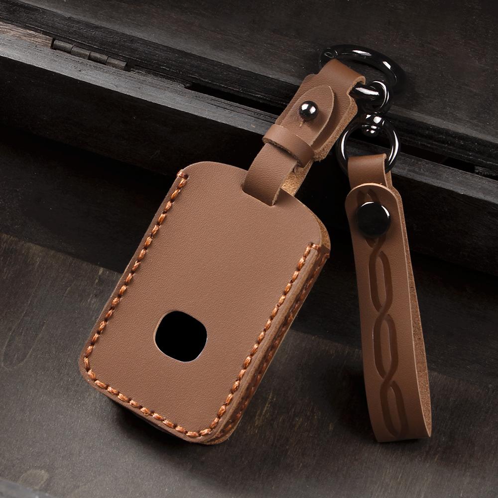 Leather Key Case Shell Fob for Mazda 3 Alexa CX4 CX5 CX-5 CX8 CX-30 CX30 2019 2020 Protector Accessories