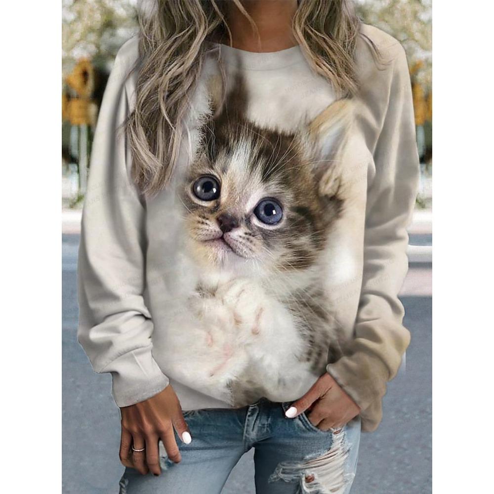 Hanorac pentru damă Hanorac cu imprimeu 3d pentru câini Hanorac cu cap cu gât la modă pentru femei Transpirații animale Kawaii Trening pentru femei Paltoane pentru fete Sudadera