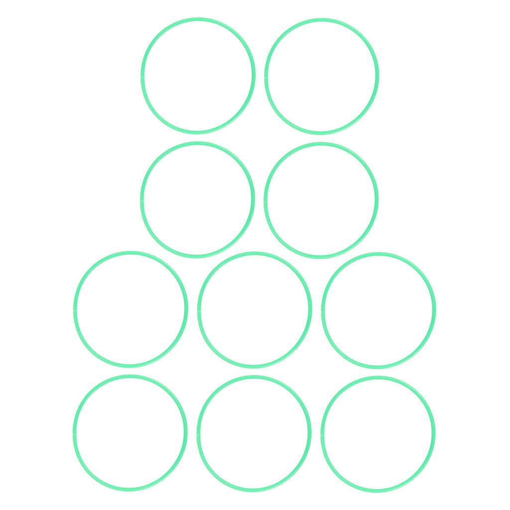 10 Pcs Agility Speed Rings Balance Coordination Sensory Training Jumping Hoop Hollow Green 13.78in