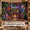 Christmas (298) Theme Personalized Tapestry Custom Name Text Wall Hanging Tapestry Home Background Decoration