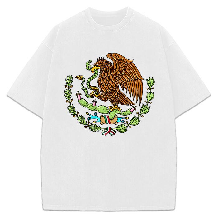 

Mexico Flag Seal Unisex T-shirt Mexican Pride Flag Eagle Symbol T-Shirt XL