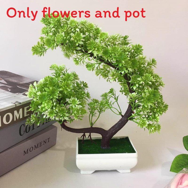 

Simulated Flowers Chrysanthemum Green Plants Bonsai Desktop Decoration White