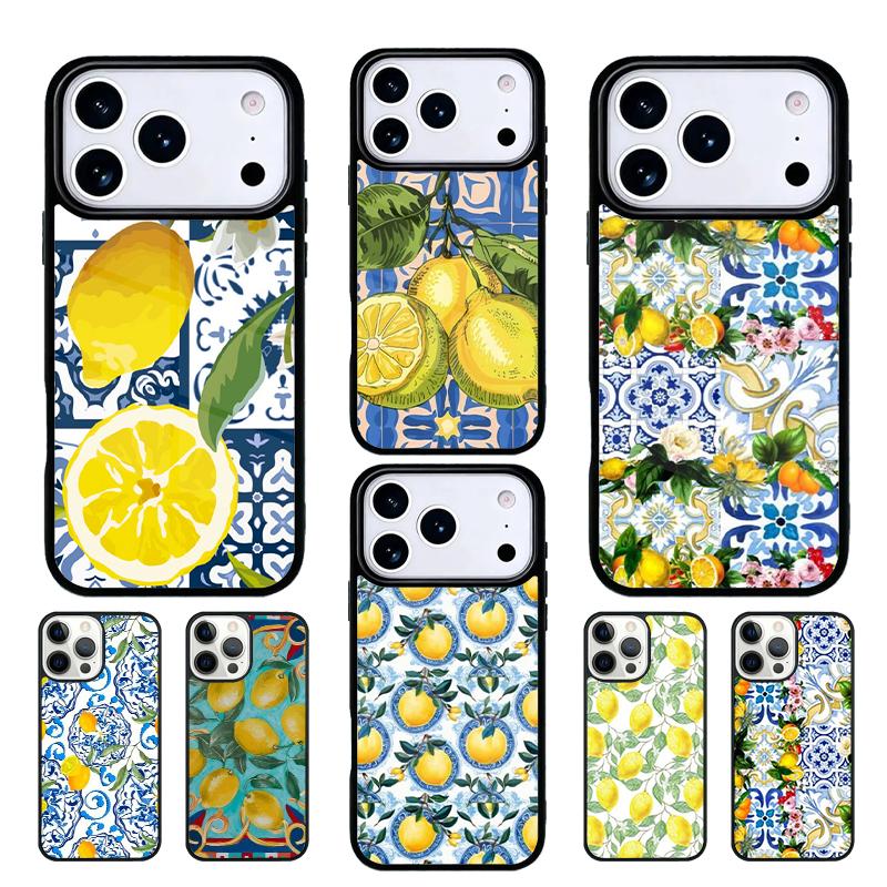 Mediterranean Lemon Soft Mobile Phone Case Compatible with IPhone 17 16 15 14 13 12 11Pro Max 17 Air Cover