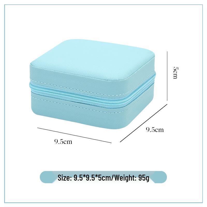 Cutie de bijuterii din catifea cu fermoar: Depozitare portabilă pentru coliere, brățări, inele și cercei