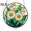 Unique Acrylic Puzzle Gift Sun Catcher with Colorful Light Projection, DIY Window Hanging Decor Stained Glass for Garden Patio Living Room, UV Printed