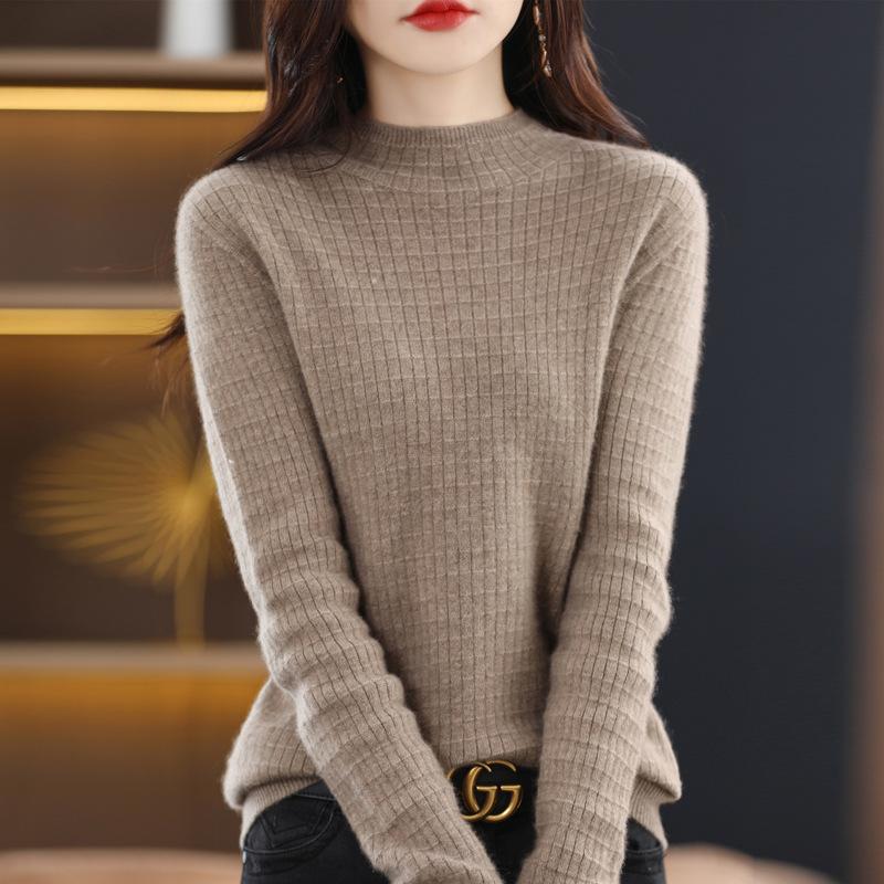 

Autumn and Winter Knitted Shirt Loose Slim Top XXL