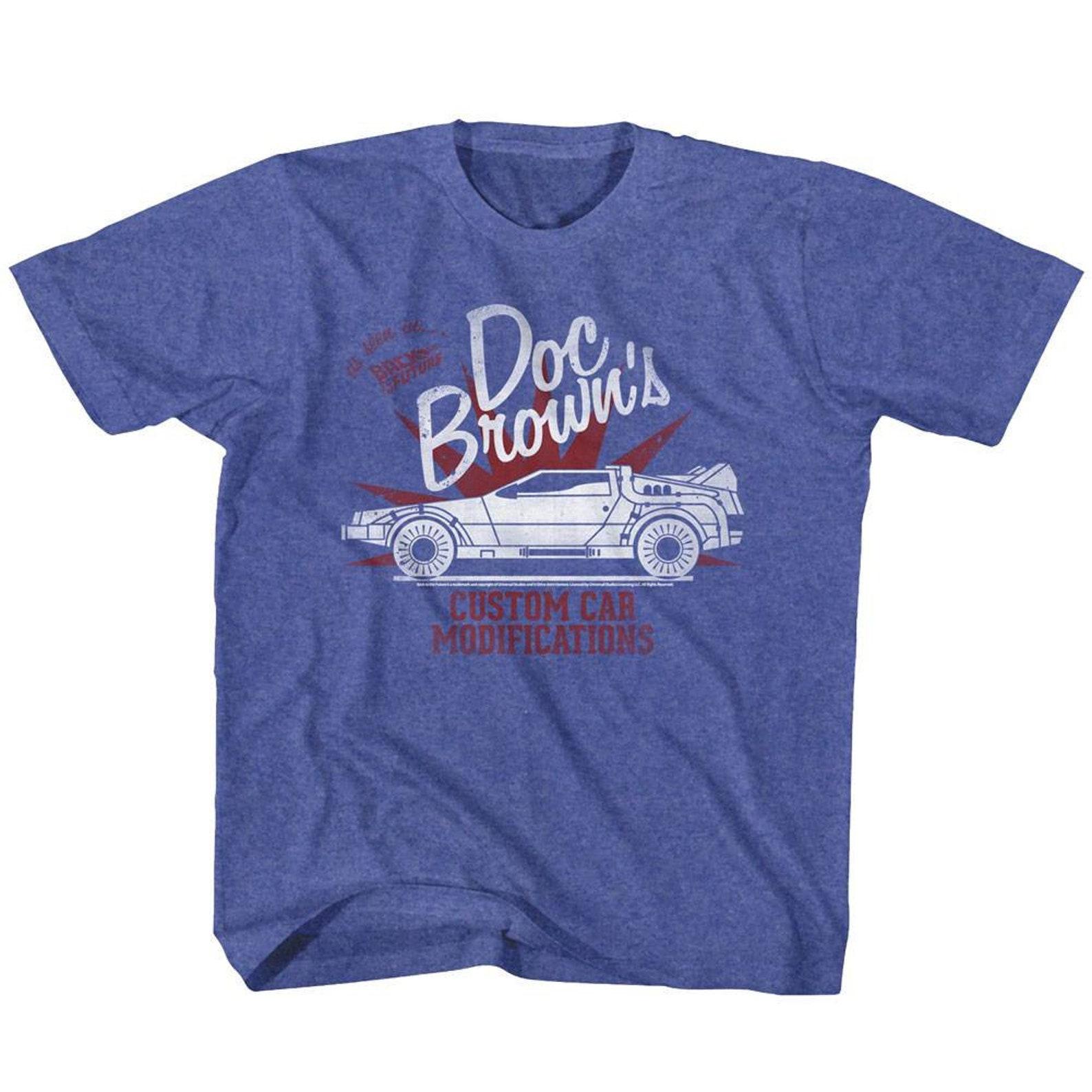 Back to the Future Doc Brown s Vintage Royal Todder T-Shirt M