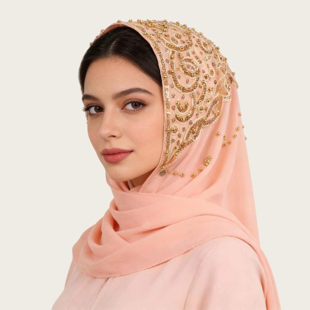 

Solid Color Muslim Instant Turban Chiffon Islamic Crinkle Shawl New Islamic Headscarf