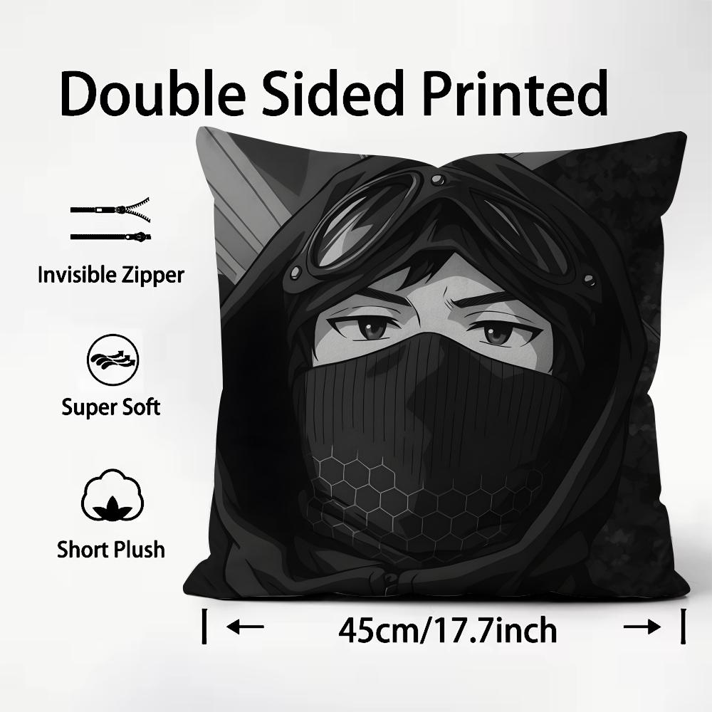 Design BBeny JJr Rapper Cushion Cover Plush Fabric Soft DoubleSided Printed Sofa Warm Winter Home Child Gift Pillow Case