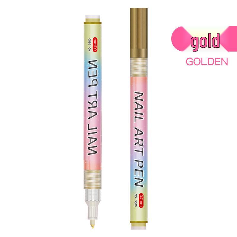 12-Color Acrylic Nail Art Marker Set - Quick-Drying, Nail Salon Painting & DIY Flower Liner Pen.