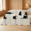 Black Cat Series Flannel Throw Blanket | Ultra Soft, Warm & Cozy, Machine Washable, Perfect for Home, Office Naps, Halloween & Christmas