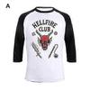 Hellfire Club T-Shirt Three-Quarter Sleeves Pullover Streetwear Women Men Aesthetic Graphic Printed Tees Clothes for Summer