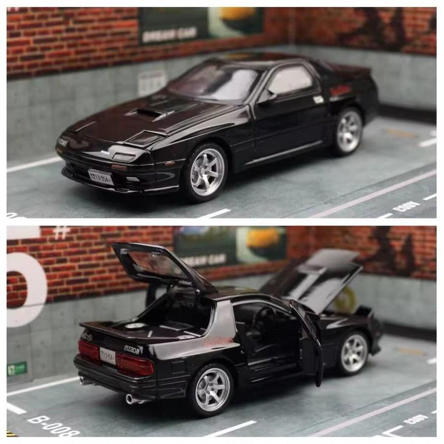 Initial D JDM Mazda RX-7 FC3S Supercar Simulation Diecast & Toy Vehicles Sounds & Light Pull Back Car 1:32 Alloy Model