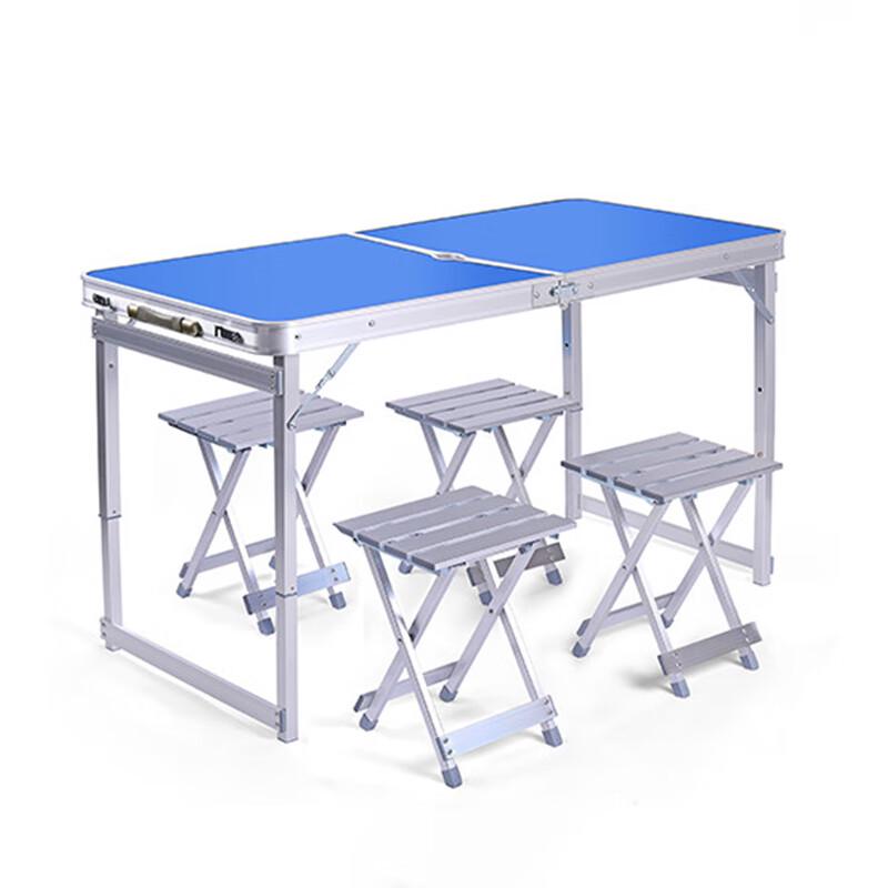 xmlook 120x60cm Aluminum Alloy Folding Table Set