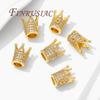 Loose Spacer Beads 18K Gold Plated 9mm Crown Beads For Jewelry Making DIY Bracelets Accessories,Separator For Beads