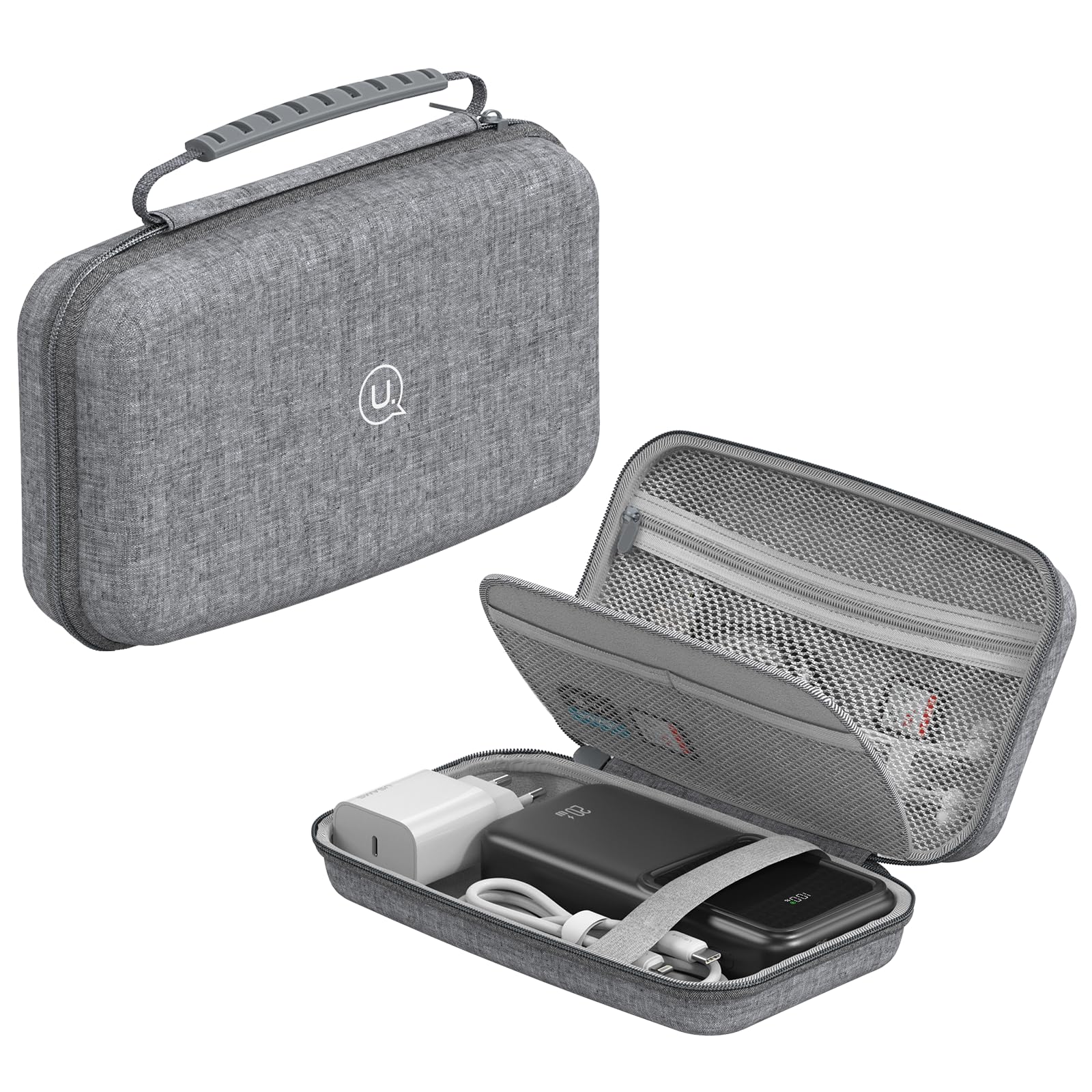 

Gadget Storage Travel Pouch for Small Mobile USB Flash SD Game Hard Outer Soft Cotton Inner Crush Resistant Pouch, Bag, Items, Chargers, Cables, серый