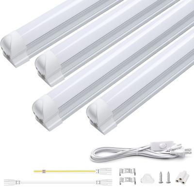 Integrated LED Fluorescent Tube, 20W Equivalent, 9.5W Energy-saving, T8 Type, Daylight White, High Brightness 1350LM, 60cm Base Light, High Color