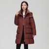 Hooded 2025 cotton jacket women's mid-length fashion tunic temperament padded clothes with large pockets mid-length padded jacket jacket