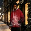 Men's Christmas Print Lined Pullover Hoodie Long Sleeve Sweatshirt