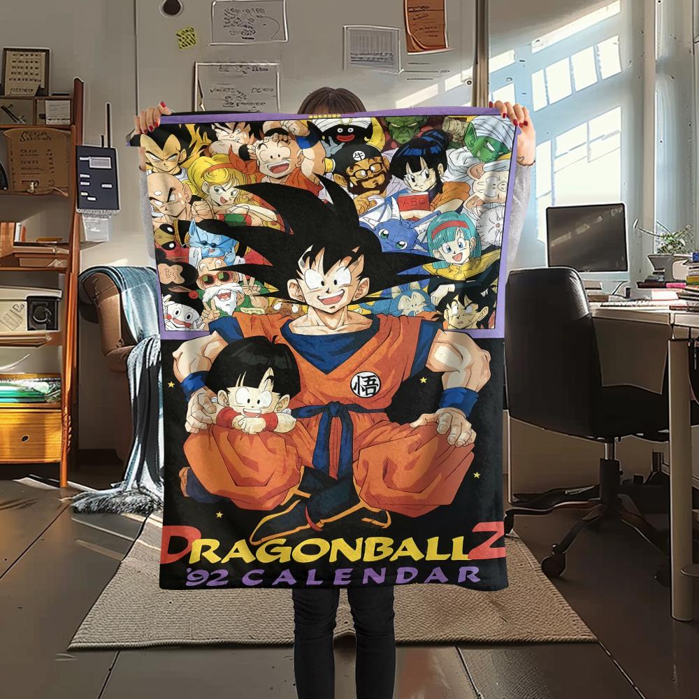 Dragon Ball characters Print Flannel Blanket,High quality Comfortable for All Seasons,Home Decor,Warmth and Comfort,Perfect for Christmas Gifts