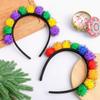 Cute Headband Decorations Carnival Colorful Scallion Hair Ball Headband Headband Festival Party Atmosphere Dress Up Headband New