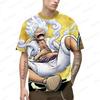 Summer Men Fashion T-shirt Fashion Harajuku 3D Printed Cartoon Pattern T-shirt Casual Comfortable Short Sleeved Top