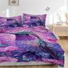 3pc Hummingbird Flowers Cover Set - 1 Quilt Cover + 2 Pillowcases, All Seasons Bedroom Setting, Perfect for Home018