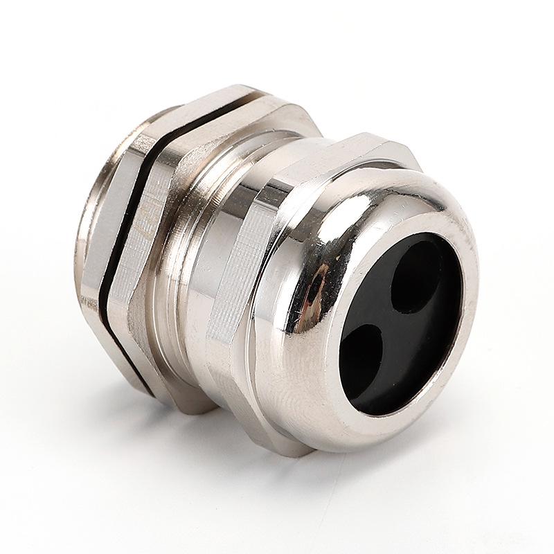 Porous M Series Threaded Metal Cable Gland IP68 Waterproof with Round Hole Fixing