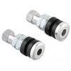 Car Tubeless Metal Silver 2pcs Car Tubeless Dust Silver
