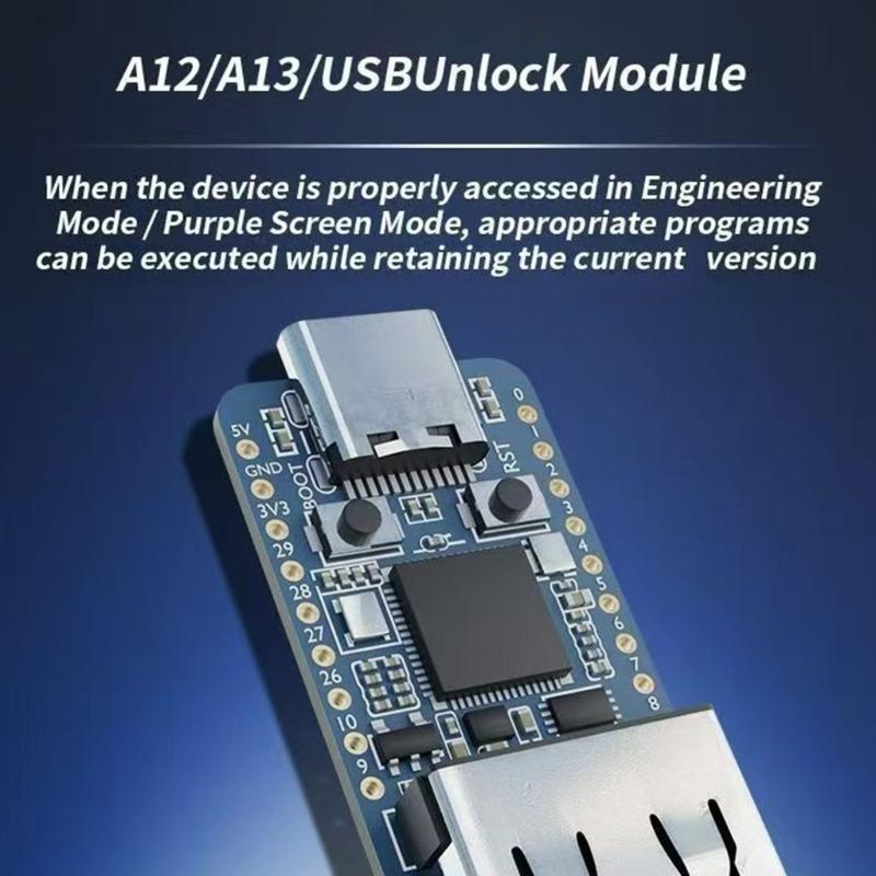 USB Type C Microcontroller Development Board Circuit Card with P2350 Chip, USB-A Extension Port, 15 GPIO Lines, Stated 2 Megabyte Flash and 33 X 17.5