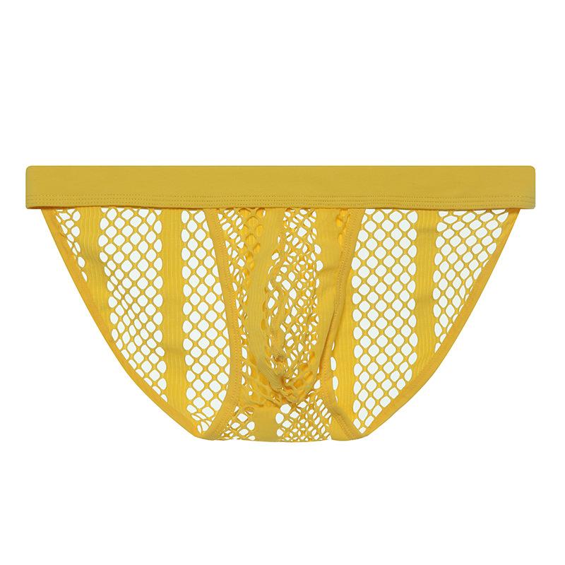 Sexy Mesh See Through Underwear Men's Briefs Transparent Male Panties Gay Underpants High Split Briefs for Man