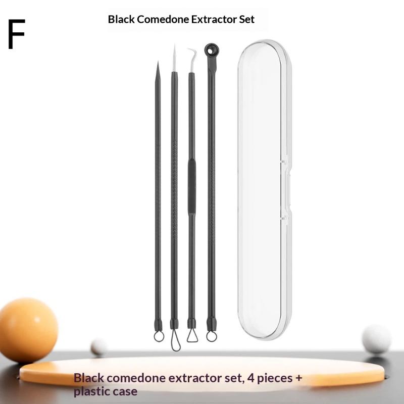 Facial Pimple Removal Tool Kit Anti-rust Stainless Steel Blackhead Acne Remover for Skincare Routine F