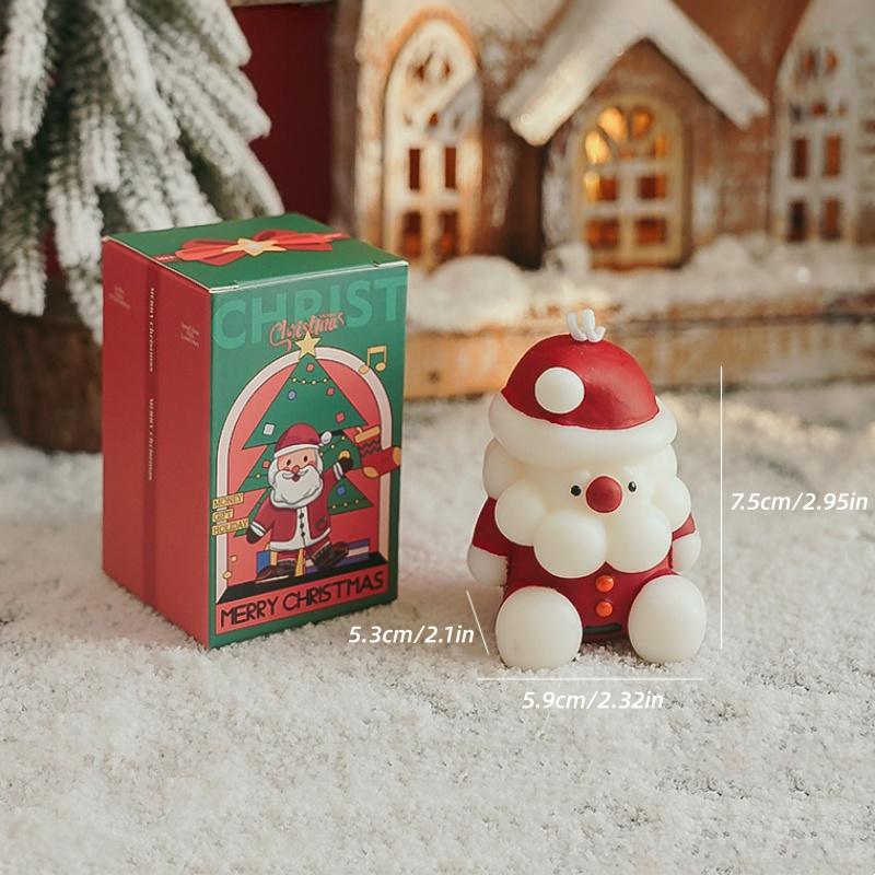 Christmas Tree Scented Candles, Ambiance Gift Favors, Handmade Scented Candles, Realistic Santa Claus Candles