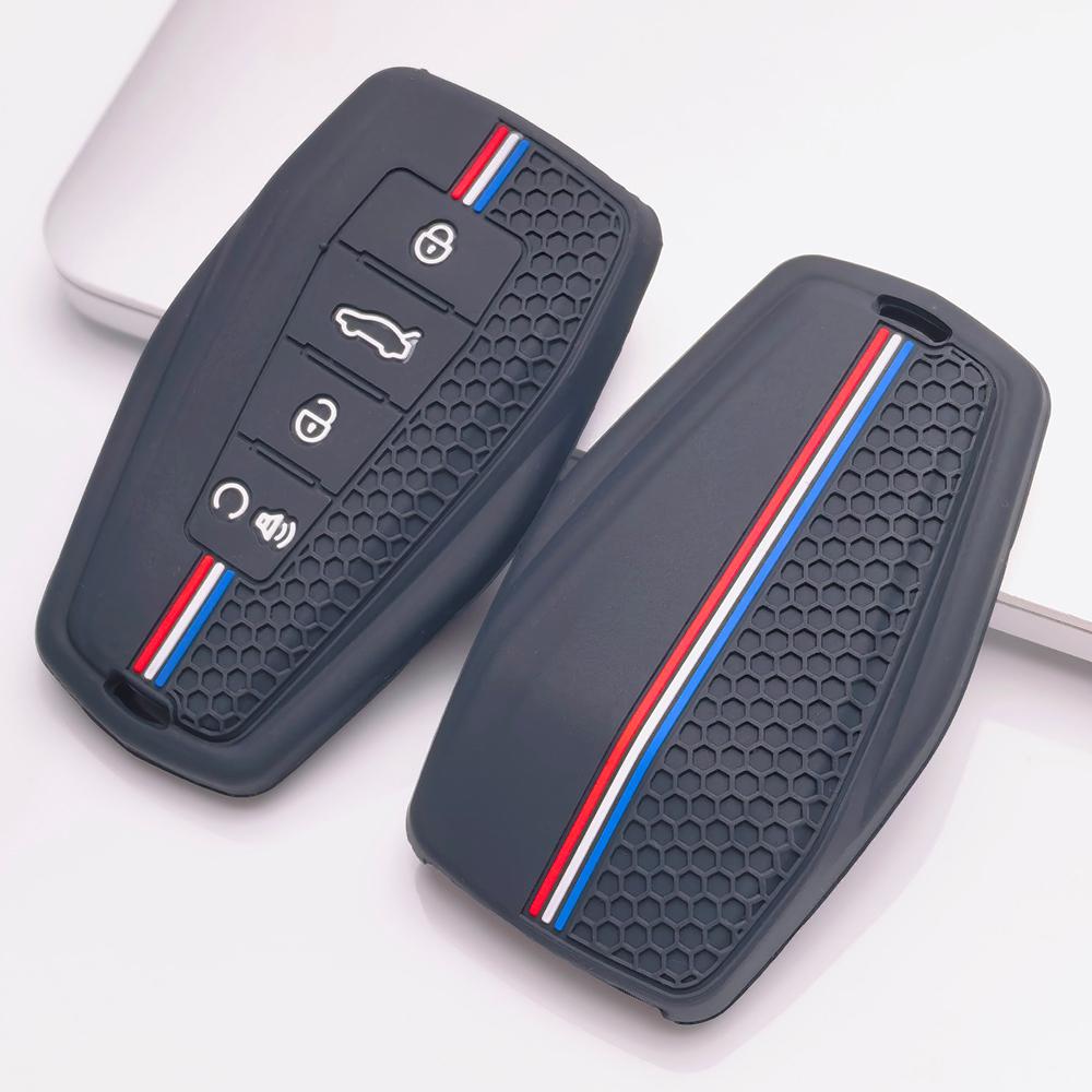 Key Fob Cover for Geely Galaxy L6 L7 Xingyue Xingrui Boyue Coolray Emgrand Binrui Cool Anti-Scratch Guard Shockproof Protection Soft Grip Texture