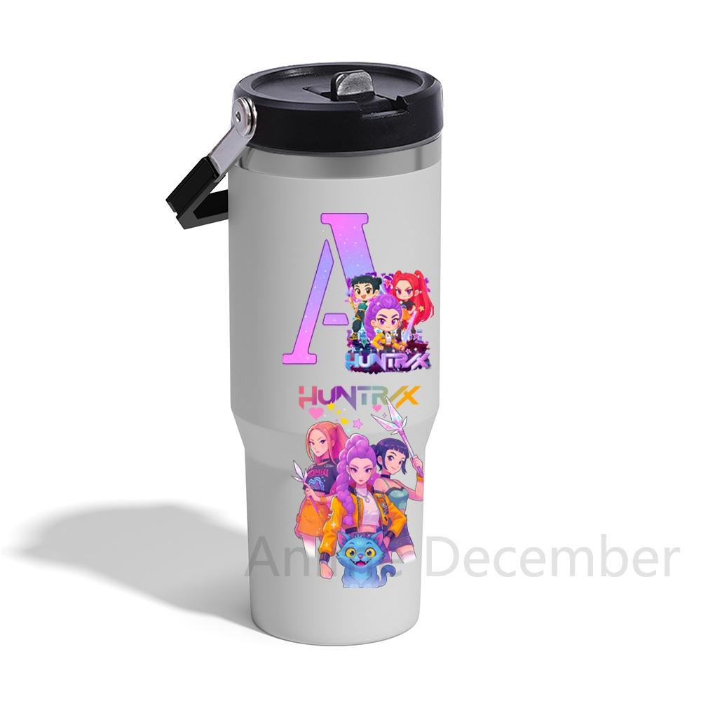 30Oz Anime K-Pop Stainless Steel Vacuum Cup Hot Cold 6-12 Hours Retention Eco Friendly Bpa Free Largeautomotive Holder Flask Kid Gift