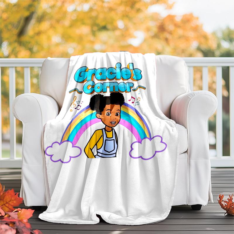 Gracie's Corner Theme Printed Blanket - Perfect for Couch, Bed, Travel & Outdoor Use | Machine Washable, Cozy & Durable.