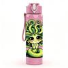1PC Medusa Snake Hair Character Print 750ml Color Plastic Sports Water Bottle Leakproof Flip Straw Lid Suitable for Sports Office Home Use