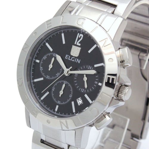 Elgin Men's Silver Chronograph Watch FK1409S-B