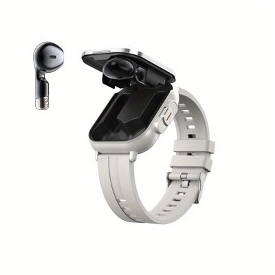 Smart Watch D8 TWS 2-in-1 Headset Bluetooth Talk Heart Rate Blood Pressure Health Monitoring Headphones Play Music Smartwatch