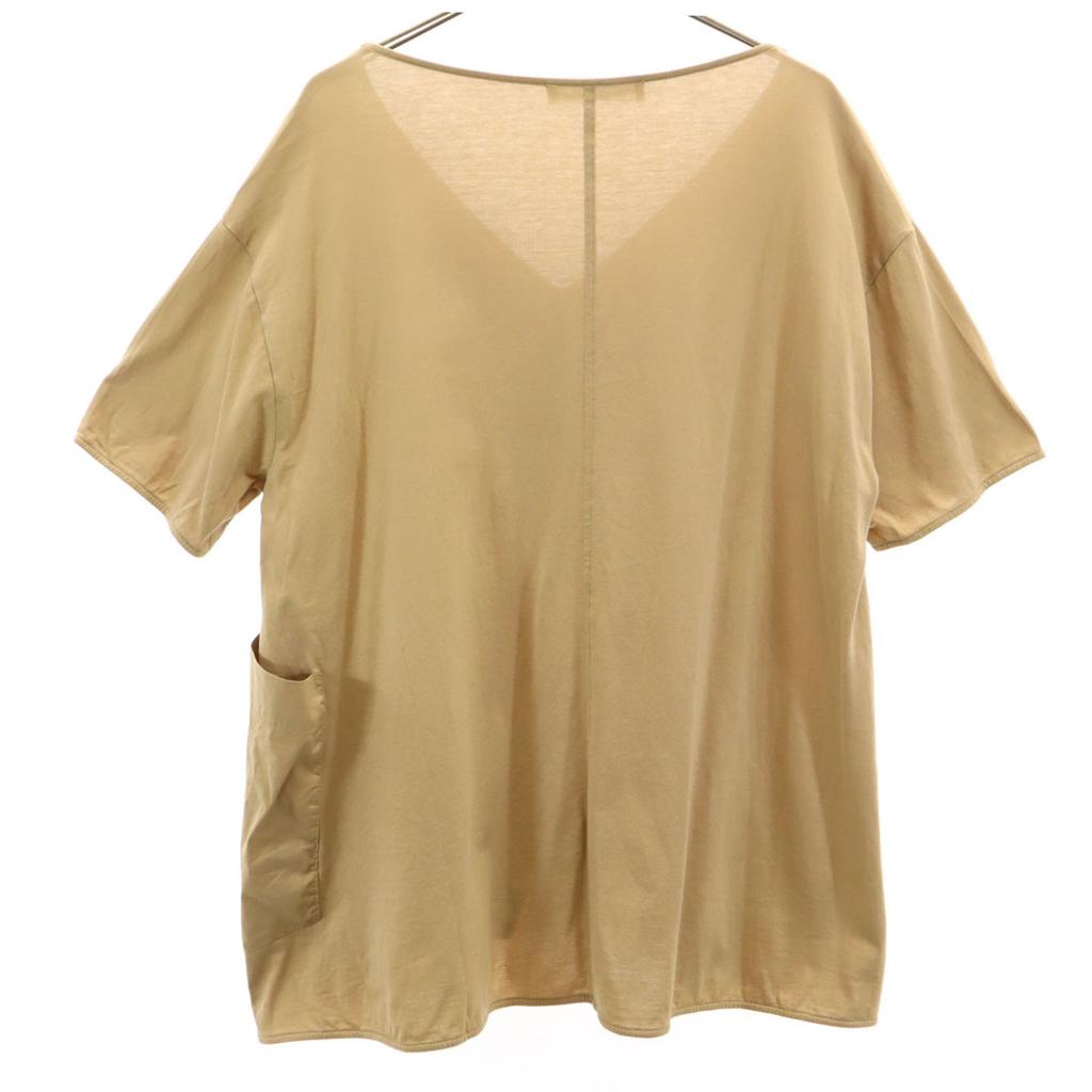 LIVIANA CONTI Made In Italy Short Sleeve V Neck Cut S Beige Women Used
